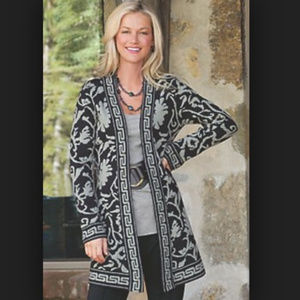 Soft Surroundings Bistro Sweater Open Cardigan S